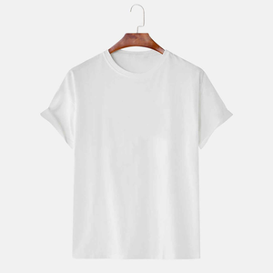 Camiseta holgada y ligera para hombre, transpirable, de algodón, cómoda, informal, con cuello redondo, estilo minimalista europeo, ropa de calle - Product Image 2