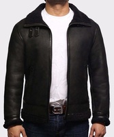 2021 F2 aviateur pilote volant veste en cuir hommes col en fourrure noire B3 Bomber Style matériel de qualité supérieure
