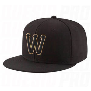 Gorra Snapback Ajustable Negra con Costuras Doradas Antiguas, Bordado Premium, Estilo Urbano, Ajuste Clásico, Corona Estructurada - Product Image 1