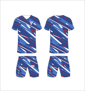 Custom Sublimated Geometric <b>Soccer</b> Jersey Set Men V-Neck Short Sleeve Moisture Wicking Athletic Fit All Seasons - Product Image 2