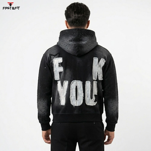 Nouvel Arrivage – Sweat à Capuche Thermique Personnalisé avec Logo et Strass, Effet Délavé, Prix d'Usine en Gros - Product Image 6