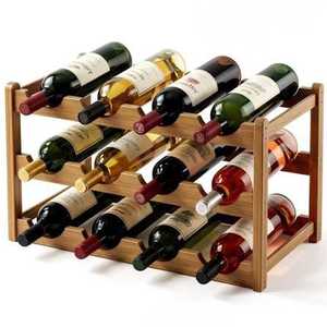 Estante de vino de madera para montar en la pared con decoración de azulejos florales y soporte para copas - Product Image 5