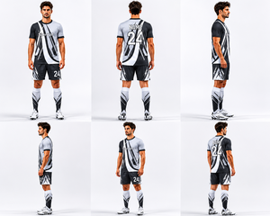 Camisetas de Fútbol para Hombre, Conjuntos de Uniformes Personalizables con Logotipo Impreso a Color, 100% Poliéster, Tecnología de Corte Automatizado - Product Image 6