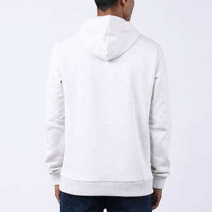 Sweat-shirt à capuche blanc pour homme, coupe classique, décontracté, en tricot, doublé de polaire, respirant, couleur unie, vêtements d'hiver - Product Image 3