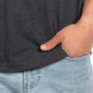 T-shirt personnalisé uni pour homme à col en V, en coton confortable, tendance, pour le sport et les loisirs, OEM ODM Marque privée - Product Image 6