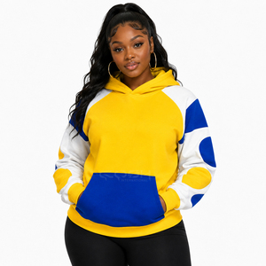 Sudadera Transpirable y Elegante de la Hermandad Femenina Cosh International, Amarilla, Azul y Blanca, Manga Larga con Bolsillos, Logotipo Personalizado - Product Image 3
