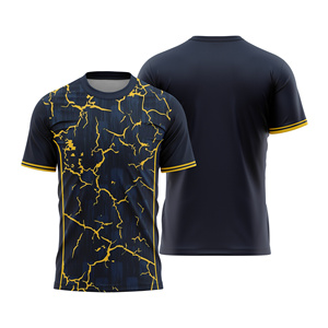 Custom Sublimated Unisex Adult <b>Soccer</b> Jersey Crew Neck Short Sleeve Lightweight 100% Polyester Color Blocked Red White Blue - Product Image 1