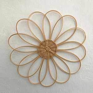 Adornos de pared de ratán tejidos a mano, accesorio para habitación de bebé, adornos de fibra natural tejida. - Product Image 1