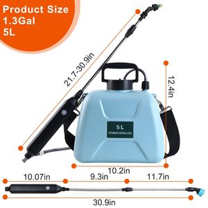 Spruzzatore Elettrico Telescopico da Giardino 5L/1,3 Galloni, Spruzzatore Automatico Portatile con 3 Ugelli, Ricaricabile per la Cura delle Piante - Product Image 6