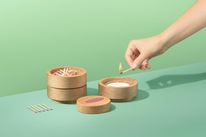 Porte-bougie en bois courbé fait main, décoratif moderne haut de gamme pour la maison - Product Image 2
