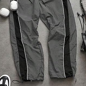 กางเกงวอร์มผู้ชายคุณภาพสูงแบบสั่งทำพิเศษ ทรงหลวม ผ้าแคนวาส น้ำหนักเบา ไนลอน กันยับ สไตล์ฮิปฮอป เอวยางยืด - Product Image 4