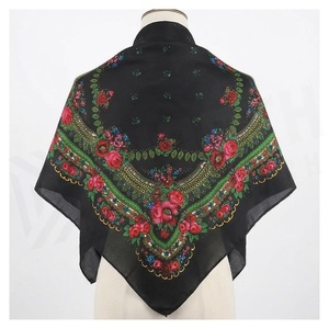 Customize Women's Square 100% <b>Silk</b> Scarf Digital Printed Floral Elegant Multi-Functional Fashion Accessory All Seasons - Product Image 2