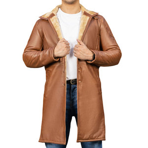 Manteau en cuir de haute qualité pour hommes, confortable, à manches longues, design classique, vêtement tendance, tissu respirant. - Product Image 1