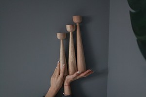 Custom Rustic Wood Creative Candle Holder Wood Craft Vintage Wooden <b>Tea</b> <b>Light</b> Candle Holder for Home Restaurant By UO INDIA - Product Image 4