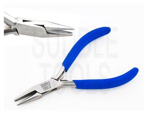 Pince à boucler les fils Suddle Tools 130 mm à embouts ronds et concaves en acier inoxydable pour la création de bijoux DIY - Product Image 3