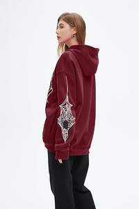 Sudadera con capucha Y2K sólida con cremallera, logo frontal, para hombre y mujer, oversize, informal, transpirable, para otoño e invierno - Product Image 5