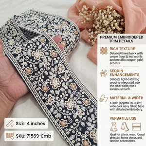 Premium Traditional Embroidered Eco-Friendly Work <b>Lace</b> for Bridal Fashion Apparel Garments OEM Wholesale Export Quality Textile - Product Image 6