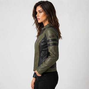 Chaqueta de Cuero Personalizada para Mujer, Prenda Exterior Premium, Diseñada con Cuero Suave, Forro Cómodo - Product Image 3