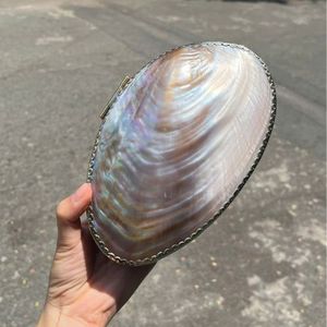 Handmade Mother of Pearl Jewelry Box with Handcrafted Metal <b>Frame</b> for Trinket Storage Elegant Gift Packaging from Vietnam - Product Image 5