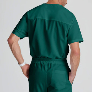 Mens Scrub Tops With Custom Logo Hospital Staff Uniform Apparel OEM Pakistan Export Worldwide Supply Markets - Product Image 2