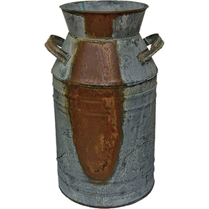 Nouveaux vases décoratifs en métal galvanisé, faits à la main, en forme de bidon à lait avec poignée latérale, pour la décoration intérieure, extérieure et de jardin, porte-fleurs - Product Image 4