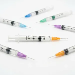 Seringue vétérinaire stérile de 1 ml et 0,5 ml U-40 pour chiens, chats, chevaux, chèvres |   Seringue à insuline jetable avec aiguille fixe - Product Image 2
