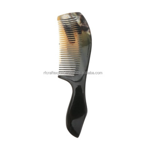 Peigne en corne naturelle fabriqué à la main de haute qualité pour coiffer les cheveux fabriqués à partir de véritable corne de buffle par RF Crafts - Product Image 4