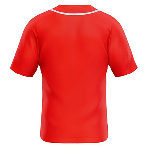 Maillot de baseball personnalisé de haute qualité pour hommes, vente en gros, couleur unie, respirant, en polyester, entièrement boutonné, vêtements de sport - Product Image 2