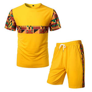 Conjunto de camisa de manga corta y pantalones cortos de verano con logotipo de marca privada para hombre, tela fresca, conjunto informal de dos piezas. - Product Image 6