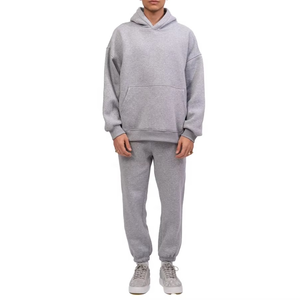 Conjunto de Chándal Oversize de Algodón 100% con Estampado 3D de Logo Personalizado y Efecto Ácido para Hombre, Cuello Alto, con Estampado de Letras, Venta al por Mayor - Product Image 6