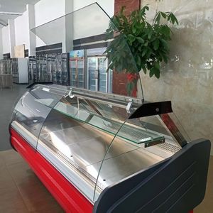 Refrigerador Exhibidor con Puerta Abatible Vertical Aprobado por <span class=keywords><strong>Carrefour</strong></span>, Gabinete de Comida, Acero Inoxidable 304, Enfriamiento Directo, Descongelación Automática - Product Image 2