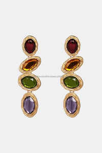 Bijoux fantaisie boucles d'oreilles en résine de l'Inde boucles d'oreilles faites à la main pour femmes et filles look classique - Product Image 2