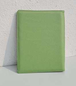 Ring Binder for Documents Premium Quality <b>A4</b> Size PU Leather Ring Binder Handmade Green Binder with 4 Rings Document <b>Folder</b> - Product Image 5