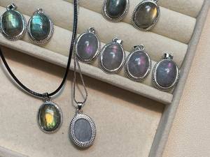 925 Sterling <b>Silver</b> Labradorite Pendant Genuine Labradorite <b>Silver</b> Pendant Multi Labradorite Pendant <b>Necklace</b> - Product Image 2
