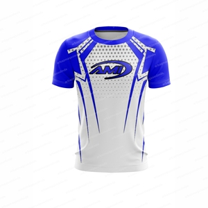 Camiseta Deportiva de Manga Corta para Hombre AMI, Amarillo y Negro, Patrón Geométrico, Secado Rápido, Cuello Redondo, Corte Regular - Product Image 6