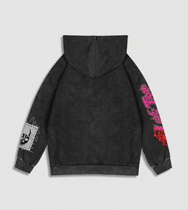 Sweat-shirt à capuche en molleton d'hiver pour homme, élégant et confortable, 100% coton, imprimé double face - Product Image 2