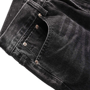 Jean Droit en Denim Tricoté de Haute Qualité, Style Streetwear, Taille Moyenne, Effet Délavé Vintage, Grande Taille, pour Homme, Hiver, Automne, Été - Product Image 5