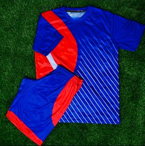 Custom Sublimated Soccer Uniform Set Men's White <b>Orange</b> Striped Jersey Shorts Breathable Polyester All Seasons Adult Team Set - Product Image 2