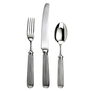 Vintage Flatware Set 4 Piece Stainless Steel Cutlery Cream <b>Plastic</b> Handle High <b>Mirror</b> Polish Finish for Wedding Dining Home Rest - Product Image 2
