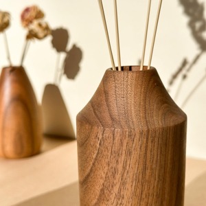 Eco Friendly Wooden Flower <b>Vase</b> Rustic Natural Wood <b>Vase</b> for Living Room Modern Handmade Solid Wood Art Deco Design - Product Image 4