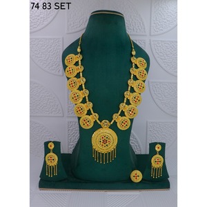 Collares largos estilo Dubái, conjunto de joyería árabe para mujer, conjunto de collares árabes para mujer, conjunto de collares de Oriente Medio - Product Image 1