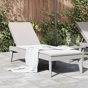 Chaise longue pliante standard en polypropylène gris, design pliable pratique pour la détente en plein air - Product Image 1