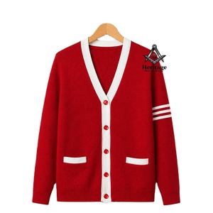Regalia Masónica Heritage al por Mayor en EE. UU., Chaquetas de Punto con Botones de Dos Tonos para Mujeres, Sororidades y Fraternidades, con Parches de Chenilla, OEM - Product Image 1