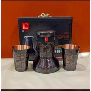 Antique Copper <b>Pot</b> With Glass Sets Custom Branding Box Packed Eco Friendly Copper Drinking <b>Pots</b> Gifts Set Wholesale - Product Image 1