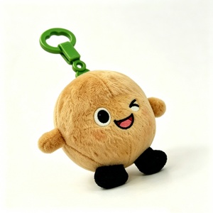 <b>Customized</b> Potato plush <b>keychain</b>, mini potato bag charm, kawaii vegetable plush pendant, round potato stuffed keyring - Product Image 4
