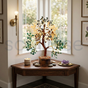 Árbol de la Vida de Cristal Natural, Amuleto de la Abundancia, Piedras de Cristal Hechas a Mano, Decoración para el Hogar u Oficina, Regalo de Maharashtra - Product Image 5