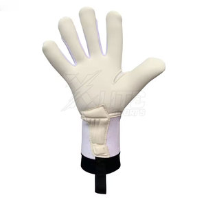 <b>Football</b> Goalkeeping Training Gear <b>Leather</b> Injector Professional Non-Slip Full Finger Goalkeeper Gloves for Soccer Players Match - Product Image 4