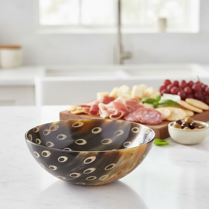 Tazón para Servir Ensaladas de Cuerno de Búfalo OX, Diseño Vintage Indio de Alta Calidad, Hecho a Mano, Ecológico, para Fiestas - Product Image 4