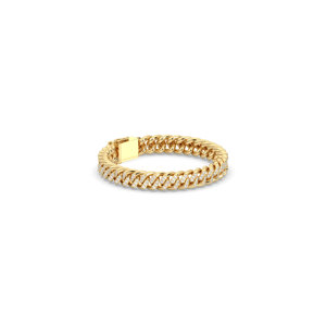 REYES Pulseras de Cadena Cubana de Plata de Ley 925 con Moissanita Certificada GRA, Joyería Fina para Bodas, Fiestas o Regalos - Product Image 4