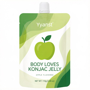 Gelatina de konjac con sabor a manzana, de marca privada, apta para dieta cetogénica, apoya el control de peso, la digestión y la salud, sin grasas, adelgazante, muestra gratuita. - Product Image 1